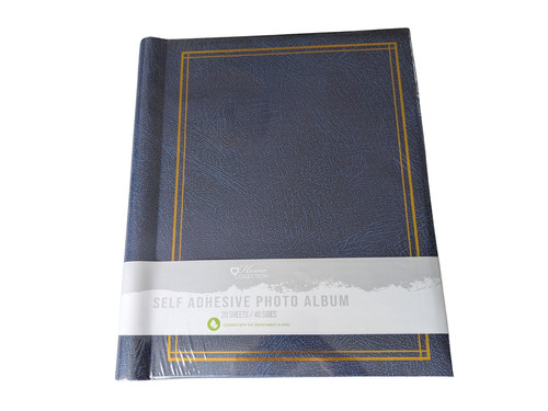 Blue self adhesive photo album - blue,