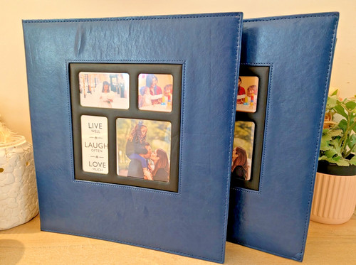 Pair navy blue photo - pair, albums
