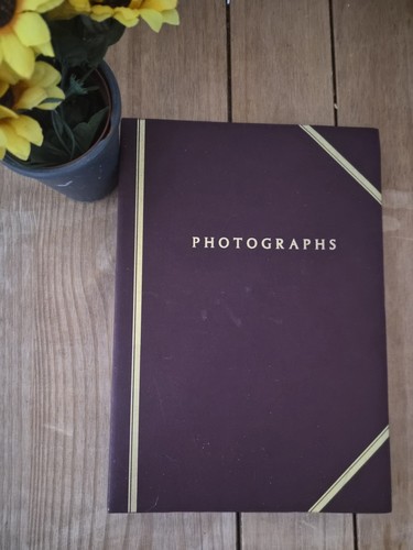 Burgundy photo album holds - photo,